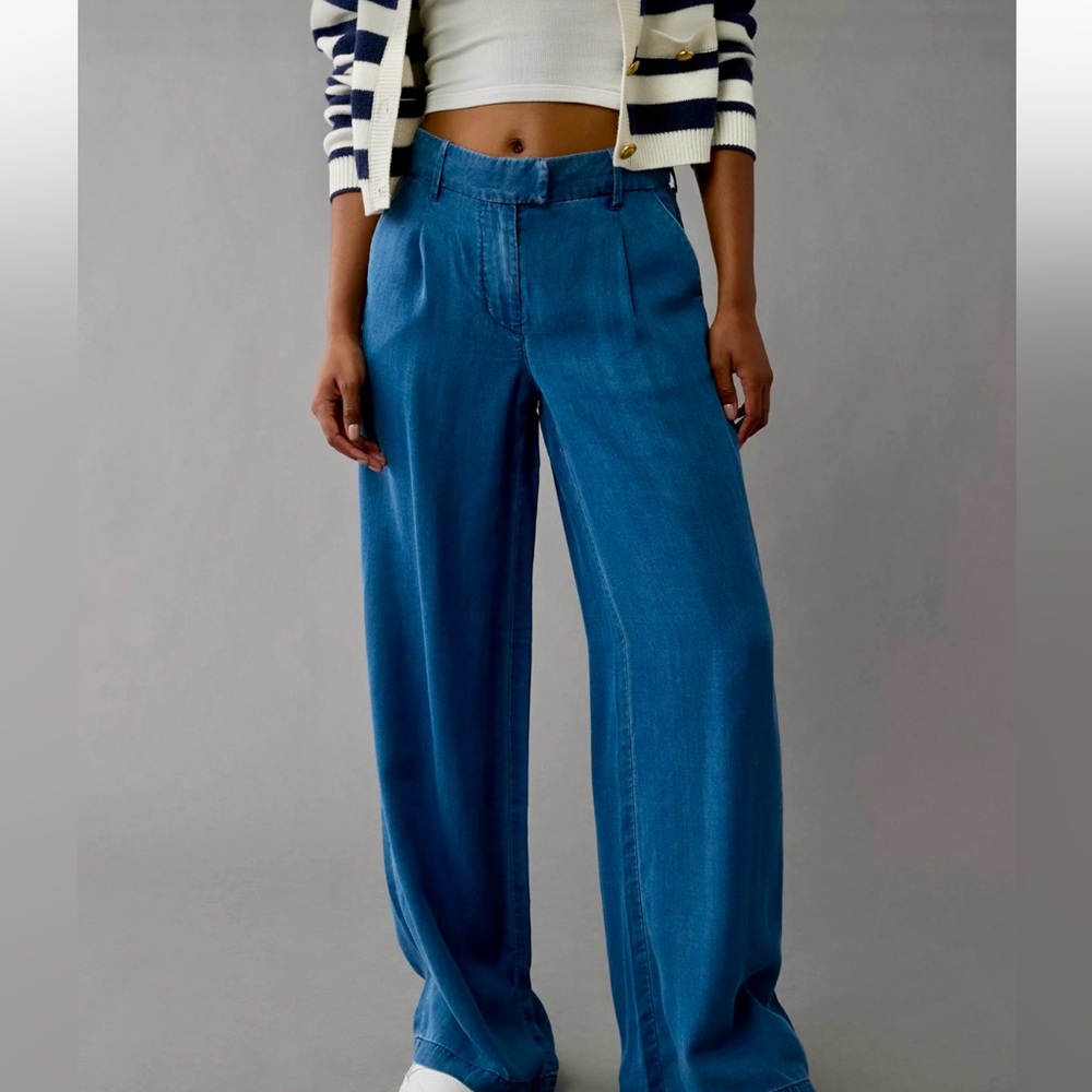 American Eagle dreamy drape poppy trouser 12